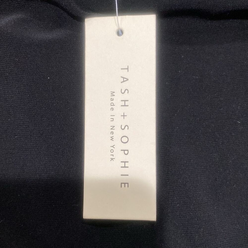 Tash + Sophie Black BLACK CHIFFON PUFF SLEEVE TOP - Picture 5 of 11